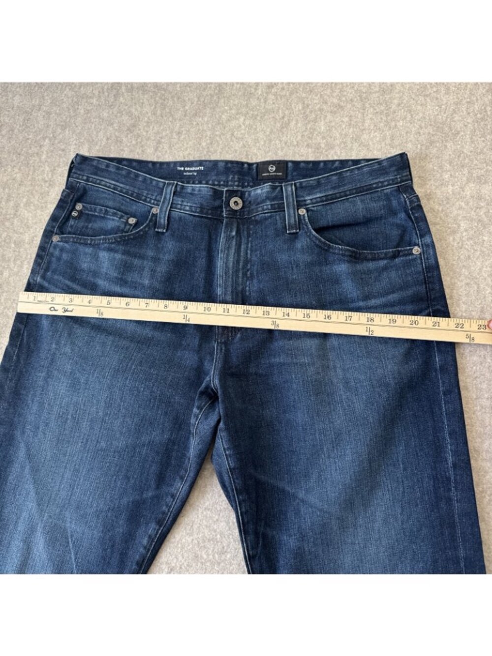 AG Adriano Goldschmied Graduate Jeans Mens 34x32 Dark Wash Tailored Leg Stretch - Picture 5 of 16